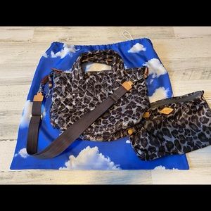 MZ Wallace Small Sutton in Magnet Leopard